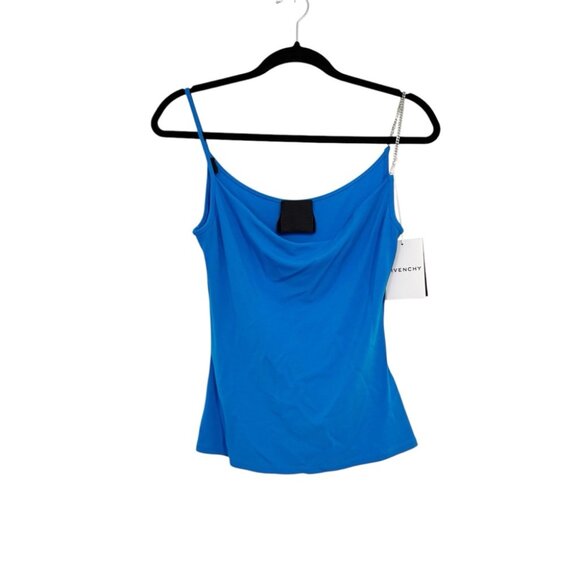 NWT GIVENCHY Draped Sleeveless Top in blue Size 36 - Picture 3 of 13